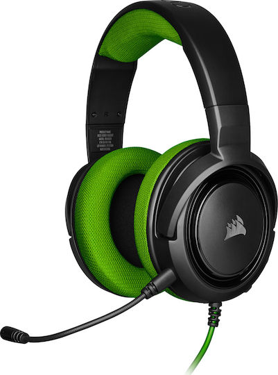 Corsair HS35 Over Ear Gaming Headset with Connection 3.5mm Green