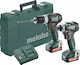 Metabo Combo Set 2.7.5 12 V BL Impact Drill Driver & Impact Screwdriver Brushless 12V with 2 Batteries 2Ah and Case