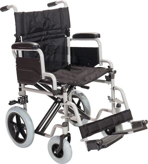 Mobiak Gemini 12' Wheelchair Folding Simple Type 52cm 0811302 Silver