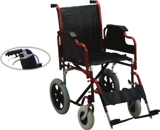 Alfa Care Standard AC-42Φ Αναπηρικό Αμαξίδιο Πτυσσόμενο Απλού Τύπου 46cm Κόκκινο