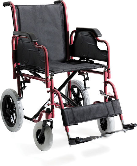 Alfa Care Standard AC-42 Αναπηρικό Αμαξίδιο Πτυσσόμενο Απλού Τύπου 46cm 13-528-047 Κόκκινο