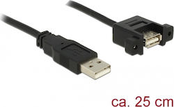 DeLock 85462 USB 2.0 USB-B Male to USB-A Female Cable 0.25m
