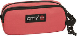 Lyc Sac Zippy Girly Pencil Case with 2 Compartments Pink