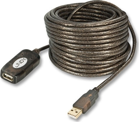 Lindy 20m USB 2.0 Cable A-Male to A-Female (42631)
