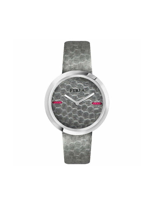 Furla Watch with Gray Leather Strap R4251110501