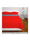 vidaXL Coverlet Single from Polyester Red Grey 170x210cm