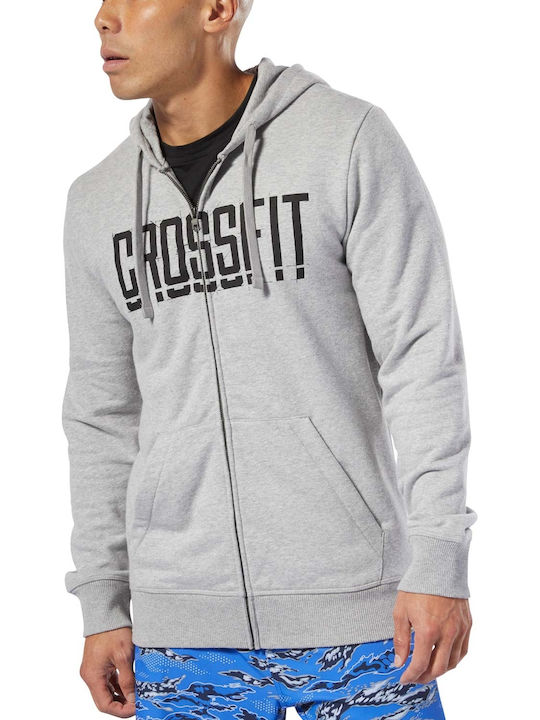 Ζακέτα με Κουκούλα Medium Grey Heather