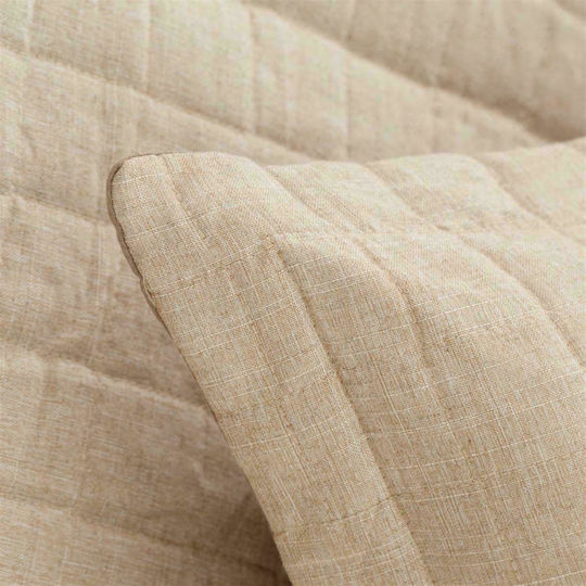 Borea Leinen Kissenbezug Oxford Gesteppt Grey 50x70cm.