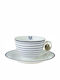 Laura Ashley Blueprint Cană Cappuccino Din porțelan bomboane dungă 260ml