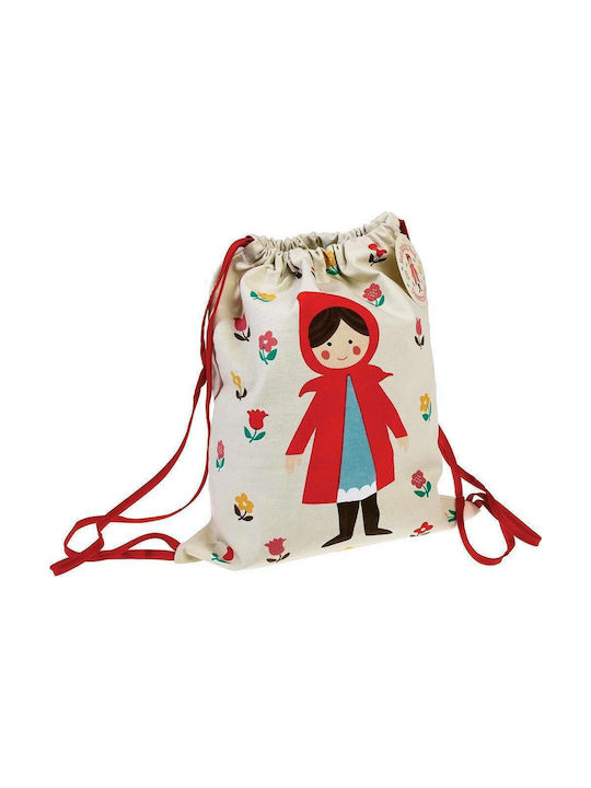 Rex London Red Riding Hood Drawstring Παιδική Τσάντα Πουγκί Μπεζ
