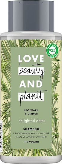 Love Beauty and Planet Shampoo Delightful Detox Σαμπουάν κατά της Πιτυρίδας για Όλους τους Τύπους Μαλλιών 400ml