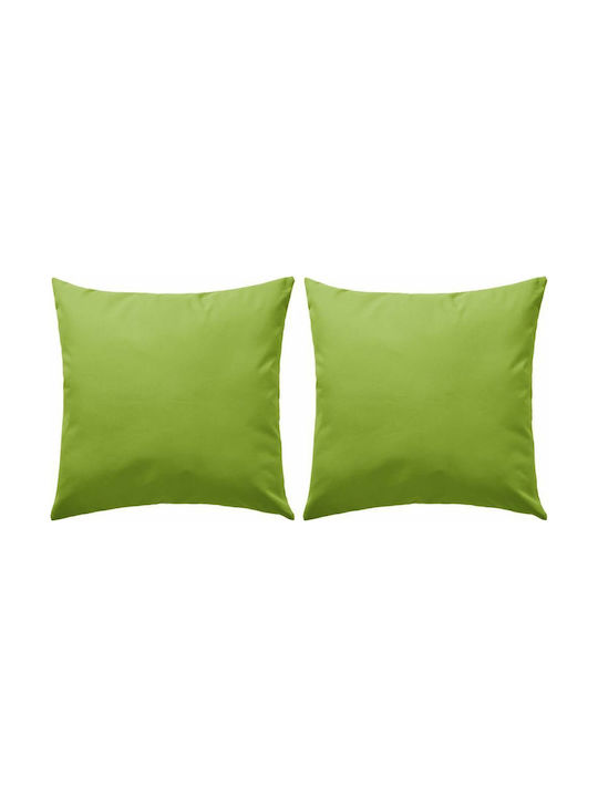 vidaXL Sofa Cushion Green 2pcs 45x45cm.