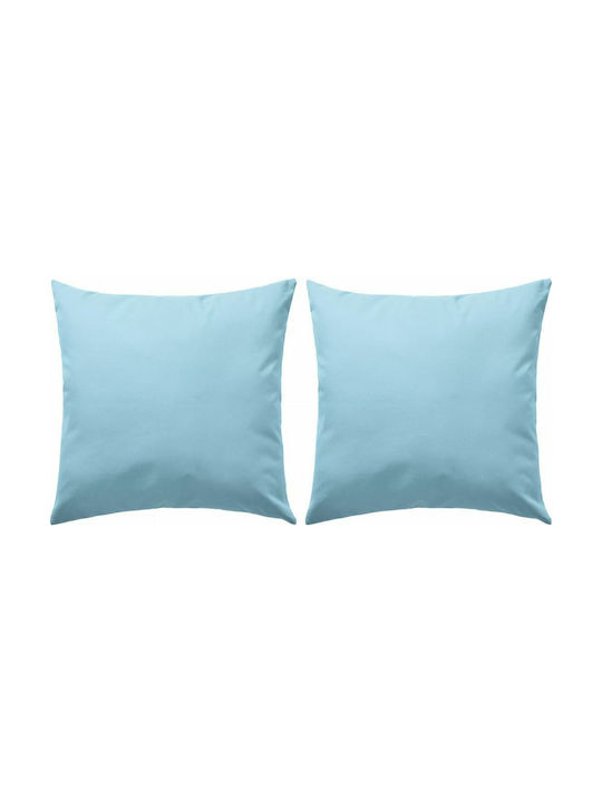 vidaXL Sofa Cushion Light Blue 2pcs 45x45cm.