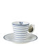 Laura Ashley Blueprint Cup Espresso Porcelain Candy Stripe 90ml