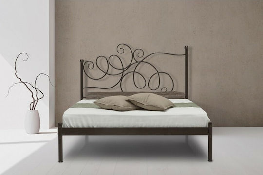 Antigoni Double Metal Copper Bed for Mattress 160x200cm