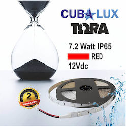 Cubalux Wasserdicht LED Streifen Versorgung 12V mit Rot Licht Länge 5m und 30 LED pro Meter SMD5050