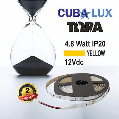 Cubalux Ταινία Led 3528 12V IP20 Κίτρινο 5m