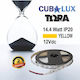 Cubalux LED Strip Power Supply 12V with Yellow Light Length 5m and 60 LEDs per Meter SMD5050