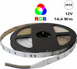 Cubalux Rezistentă la apă Bandă LED Alimentare 12V RGB Lungime 5m și 60 LED-uri pe Metru SMD5050