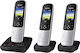 Panasonic KX-TGH723 Cordless Phone (Triple Set) Black