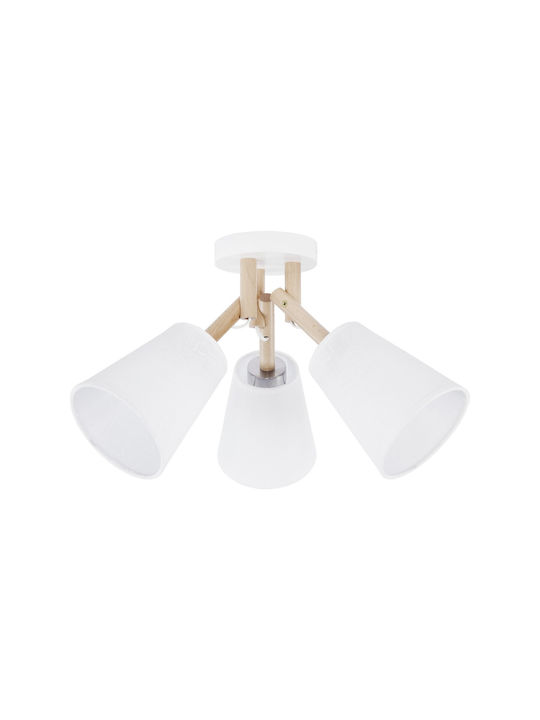 TK Lighting Vaio Triple Spot with Socket E27 in White Color