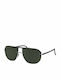 Silhouette Accent Shades Men's Sunglasses with Black Metal Frame and Black Lens 8704 6560