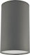 TK Lighting Office Circle Ceiling Mount Light 12cm Gray with Socket E27