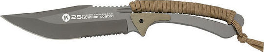 K25 31574 Джобно ножче Survival Кафяв в Калъф