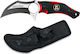 K25 Aluminium Series Karambit Negru în Toc