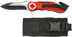 Albainox Rescue Red Pocket Knife with Sheath