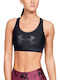 Mid Keyhole Graphic Women's Sports Bra without Padding Gray