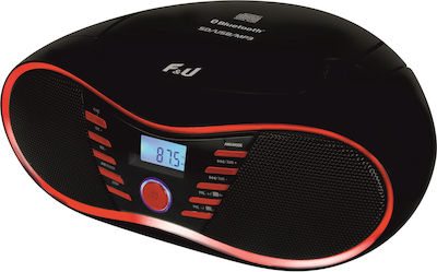 F&U Portabil RCD9043BT cu Bluetooth / CD / USB / Radio în Culoare Roșu