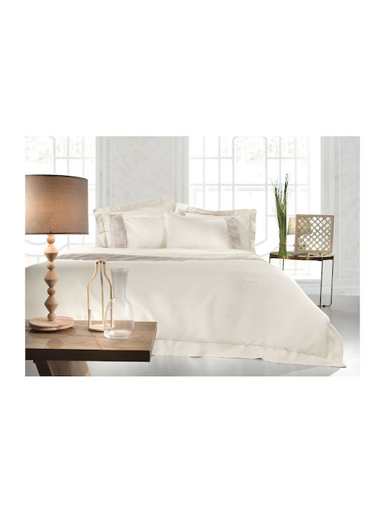 Guy Laroche Sheet King Size 270x280cm. Silky Ivory