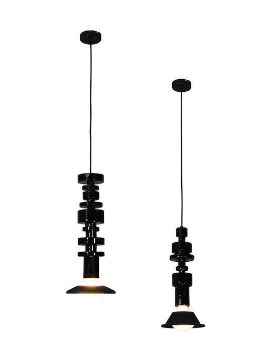 Home Lighting Gabriel Pendant Light Single-Light for Socket E27 Black