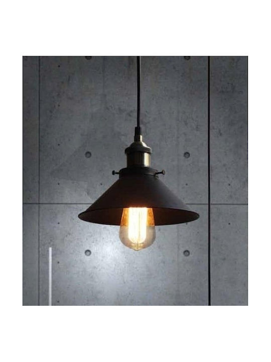 Home Lighting Dakar Hängelampe Schwarz mit Fassung E27 21x21x110cm.