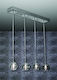 Home Lighting Mostra Pendant Chandelier Rail for 4 Bulbs G9 Transparent