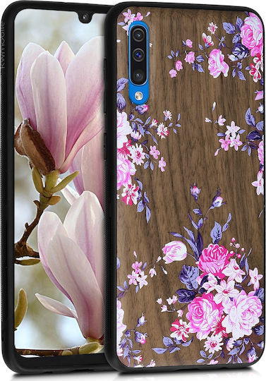 KWmobile Umschlag Rückseite Hölzern Braun (Galaxy A50)