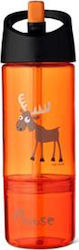 Carl Oscar Plastic Kids Water Bottle with Straw...