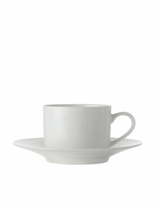Maxwell & Williams Straight White Basics Φλιτζάνι Καφέ από Πορσελάνη Λευκό 250ml