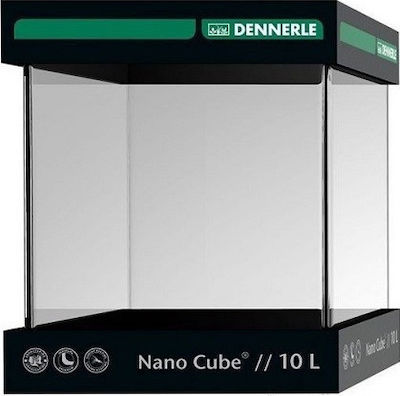 Dennerle Nano Cube Complete Fish Aquarium Capacity 10lt with 25x25x30cm. White