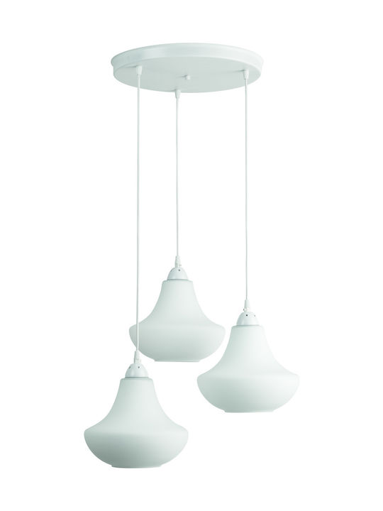 ArkoLight Pendant Light Three-Light for Socket E27 White