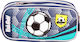 KalGav Soccer Pencil Case with 3 Compartments Blue