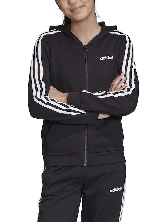 Adidas Αθλητική Παιδική Ζακέτα με Κουκούλα Μαύρη Sport Inspired Essentials