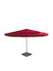 Umbrelă Rotundă Din aluminiu Red cu Bază de Susținere Φ5m