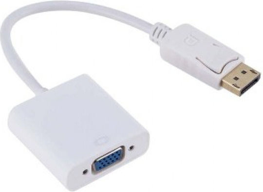 Anga Convertor DisplayPort Masculin În VGA Feminin Alb 1 Bucată PS-V41