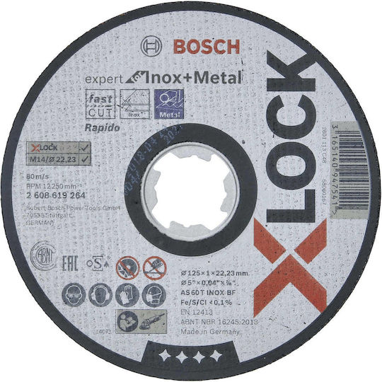 Bosch Disc de tăiere drept X-Lock Expert for Inox Disc de tăiere Metalic 125mm