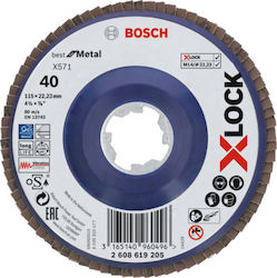 Bosch X-LOCK X571 Дискова шкурка Метал 125мм G80