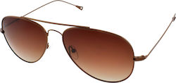 Escape Eyewear Γυαλιά Ηλίου Καφέ με Μεταλλικό Σκελετό