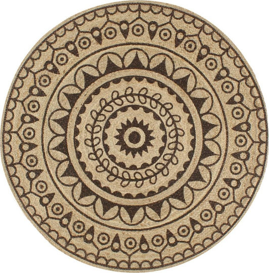 vidaXL Handmade Rug Round Summer from Jute Brown