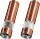 Berlinger Haus Metallic Line Electric Inox Spice Mill Set Rose Gold Collection 2pcs